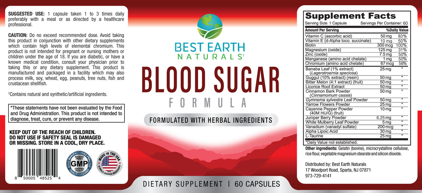 Blood Sugar Formula - 60 Capsules