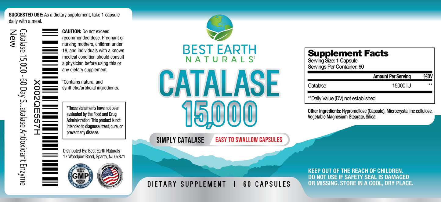 Catalase 15,000 - 60 Day Supply