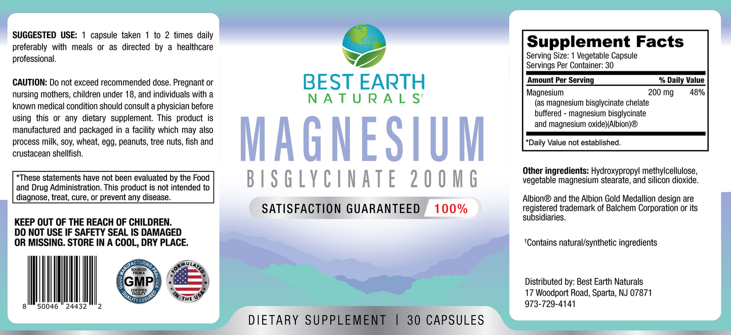 Magnesium Bisglycinate 200mg