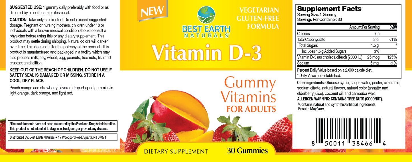 Vitamin D-3 Gummy Vitamins